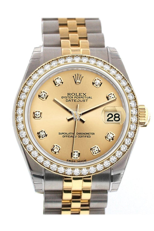 Gold rolex datejust diamond bezel Clearance