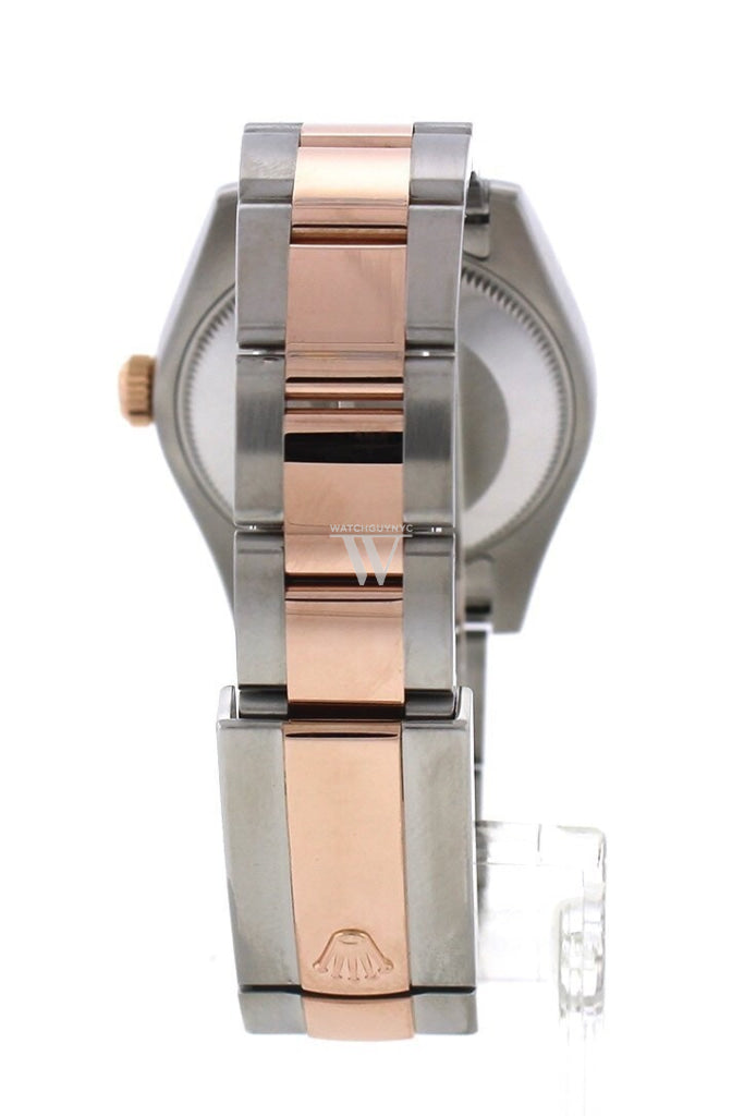 Rolex Custom Diamond Dial Datejust 31 Pearl Rose Gold Two Tone Ladies Watch 178271 Watches