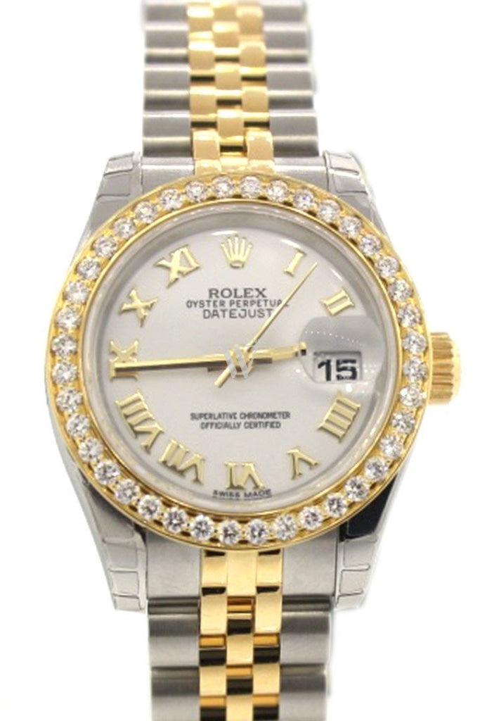 Custom Diamond Bezel ROLEX 179173 Datejust 26 Ladies WatchGuyNYC