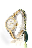 Rolex Custom Datejust 26 White Roman Dial Diamond Bezel Ladies Watch 179173 Custom-Bezel