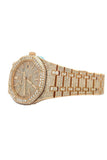 Audemars Piguet Royal Oak 41 With Custom Diamonds Pink Gold Mens Watch 15400Or.oo.1220Or.02 Watches