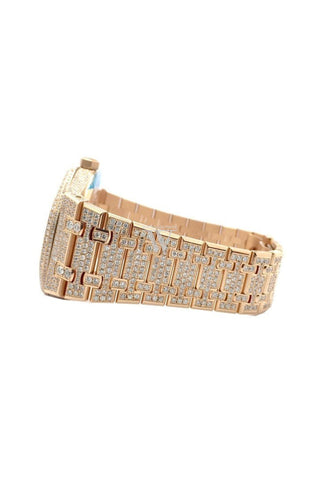 Audemars Piguet Royal Oak 41 With Custom Diamonds Pink Gold Mens Watch 15400Or.oo.1220Or.02 Watches