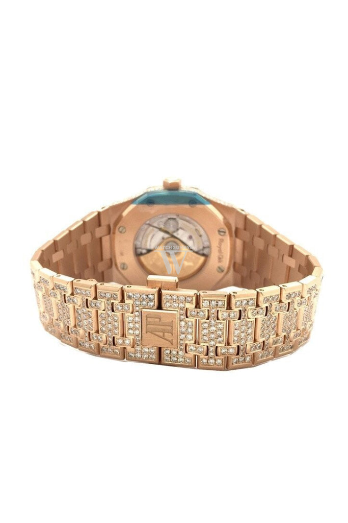 Audemars Piguet Royal Oak 41 With Custom Diamonds Pink Gold Mens Watch 15400Or.oo.1220Or.02 Watches