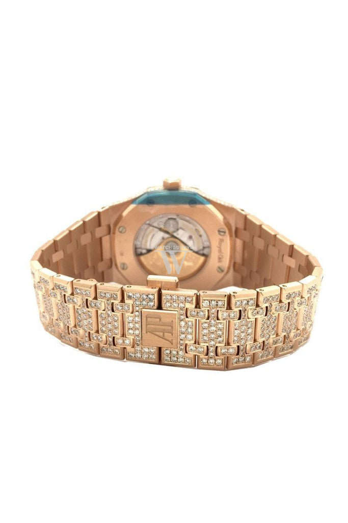 Audemars Piguet Royal Oak 41 With Custom Diamonds Pink Gold Mens Watch 15400Or.oo.1220Or.02 Watches