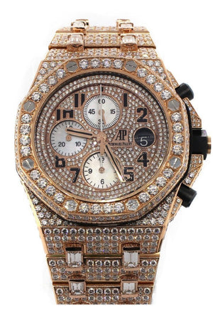 Audemars Piguet Custom Diamonds Royal Oak Offshore Chronograph Mens Watch 26470Or.oo.1000Or.01 /