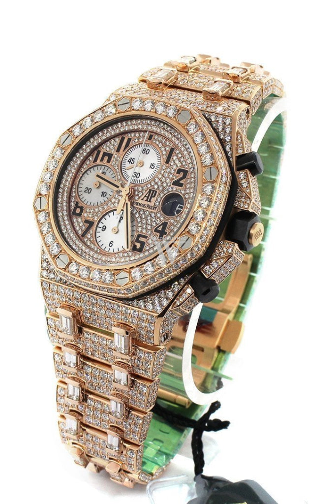Audemars Piguet Custom Diamonds Royal Oak Offshore Chronograph Mens Watch 26470Or.oo.1000Or.01