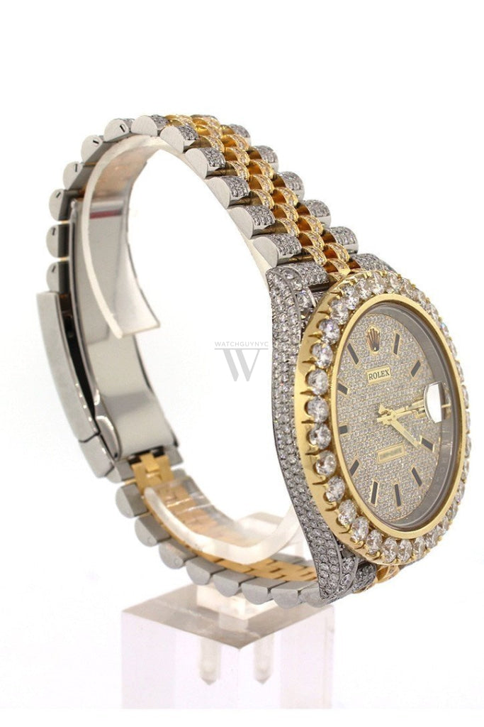 Rolex Datejust 41 Champagne Dial Steel And 18K Yellow Gold Jubilee Mens Watch 126333 Custom Watches