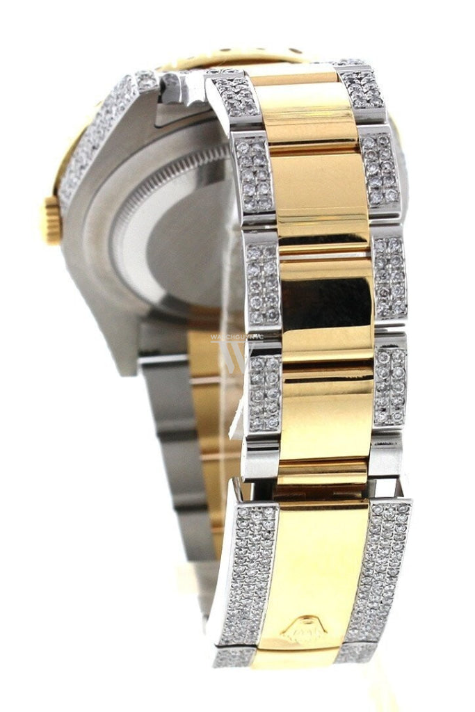 Rolex Datejust Ii 41 Roman Dial Custom Diamonds Mens Watch 116333 Watches