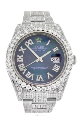 ROLEX Custom Diamond Datejust 41 Dial Yellow Gold 116300 WatchGuyNYC