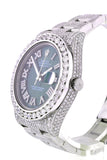 Custom Diamond Rolex Datejust Ii 41 Blue Dial Roman Mens Watch 116300 Watches