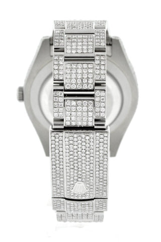 Custom Diamond Rolex Datejust Ii 41 Blue Dial Roman Mens Watch 116300 Watches