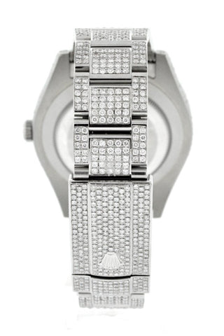 Custom Diamond Rolex Datejust Ii 41 Blue Dial Roman Mens Watch 116300 Watches