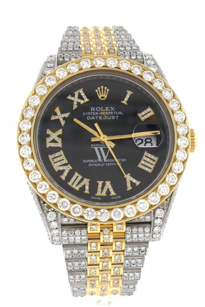 Rolex Custom Diamond Datejust 41 Dial Yellow Gold 126333 WatchGuyNYC Diamond None