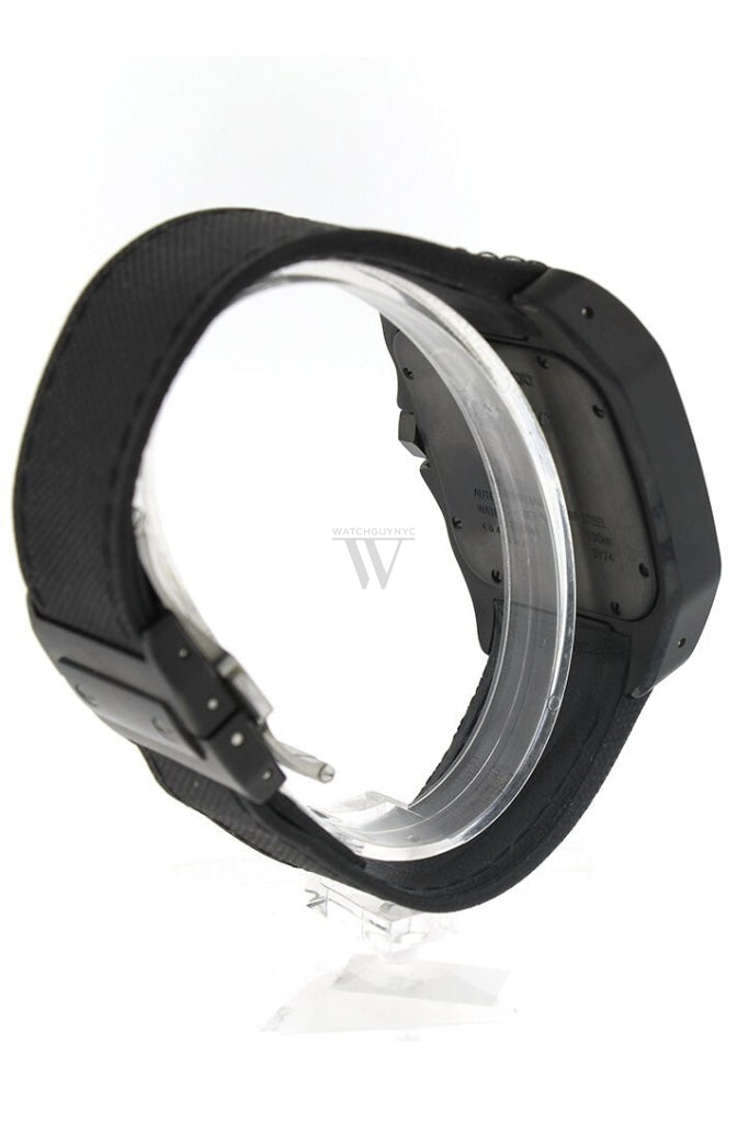 Cartier Santos Automatic Black Dial Pvd Mens Watch Wssa0006