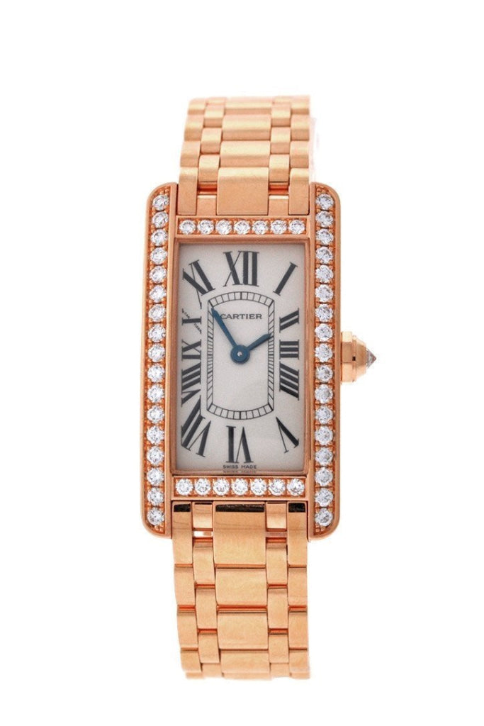 Cartier WB7079M5 Tank Americaine 18K Gold Diamonds Case Ladies