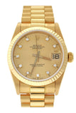 Rolex Lady-Datejust 31 Champagne Dial 18K Yellow Gold President Ladies Watch 178278 / None