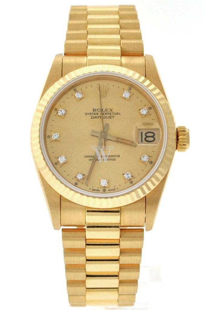 ROLEX 178278 Datejust 31 Champagne Dial Gold Lady Watch WatchGuyNYC