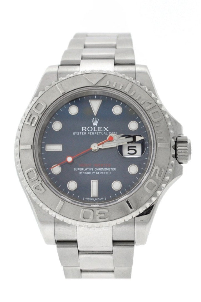 Rolex Yacht-Master Steel & Platinum Bezel Blue Dial 40mm Watch 116622