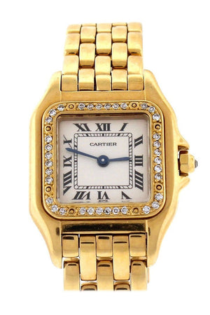 Cartier Panthère De Small 18-Karat Pink Gold Diamond Watch Silver / None Pre-Owned-Watches