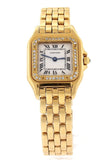 Cartier Panthère De Small 18-Karat Pink Gold Diamond Watch Pre-Owned-Watches