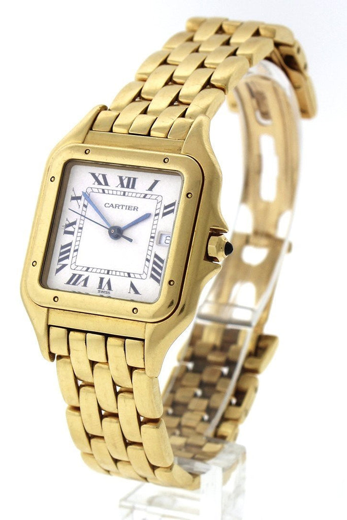 Cartier Panthère De Date Xl 18-Karat Yellow Gold Diamond Watch W25014B9 Pre-Owned-Watches