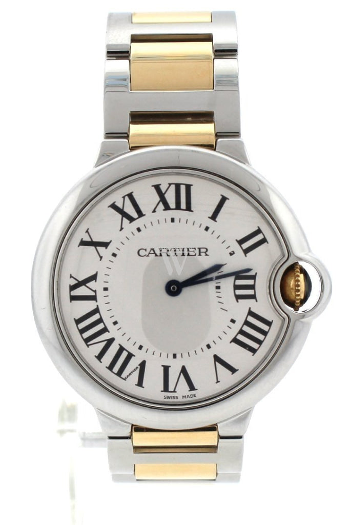 Cartier Ballon Bleu 36Mm Steel Yellow Gold Ladies Watch W69008Z3 Pre-Owned-Watches