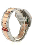 Custom Diamond Bezel Rolex Datejust 36 Black Roman Dial Rose Gold Two Tone Watch 116201 116231