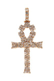 Diamond Ankh Cross Pendent 2.10Ct 14K Gold Rose / None