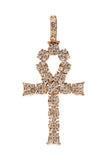 Diamond Ankh Cross Pendent 2.10Ct 14K Gold Rose / None