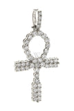 Diamond Ankh Cross Pendent 3.80Ct 14K Gold White / None