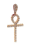 Diamond Ankh Cross Pendent 3.00Ct 14K Gold Rose / None