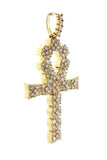 Diamond Ankh Cross Pendent 7.60Ct 14K Gold Yellow / None