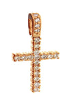 Diamond Cross Pendent 1.00Ct 14K Gold Rose / None