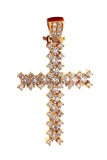 Diamond Cross Pendent 5.50Ct 14K Gold Rose / None