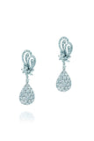 18K White Gold VS Pave Diamond 5.99CT Earrings Fine Jewelry