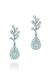 18K White Gold Vs Pave Diamond 5.35Ct Earrings Fine Jewelry