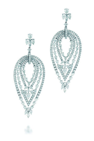 18K White Gold Vs Pave Diamond 19.61Ct Earrings Fine Jewelry