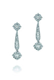 18K White Gold Vs Pave Diamond 1.67Ct Earrings Fine Jewelry