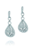 18K White Gold Vs Pave Diamond 7.00Ct Earrings Fine Jewelry