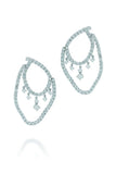 18K White Gold Vs Pave Diamond 4.92Ct Earrings Fine Jewelry