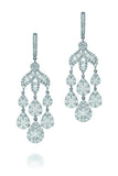 18K White Gold VS Pave Diamond 9.72CT Earrings Fine Jewelry