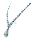 18K White Gold Vs Diamond 6.9Ct Necklace Jewelry