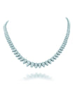 18K White Gold Vs Diamond 9.84Ct Tennis Necklace Jewelry