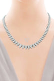 18K White Gold Vs Diamond 9.84Ct Tennis Necklace Jewelry