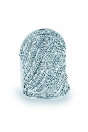 18K White Gold Vs Diamond 2.92Ct Ring Fine Jewelry New York