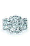 18K White Gold Vs Diamond 2.57Ct Ring Fine Jewelry