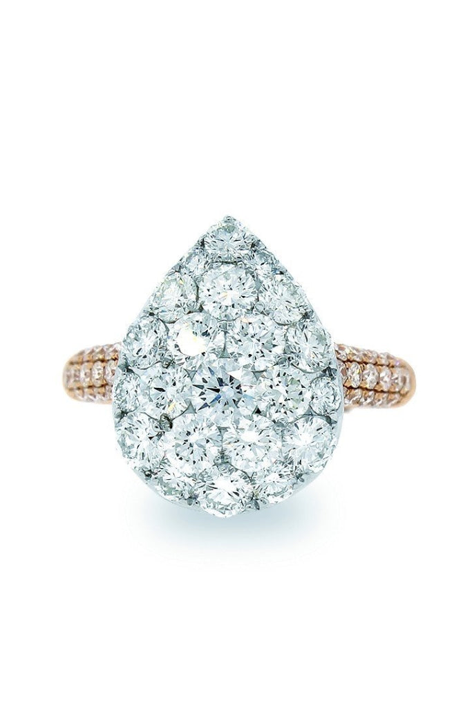 18K White Gold Vs Diamond 5.35 Ct Ring Fine Jewelry