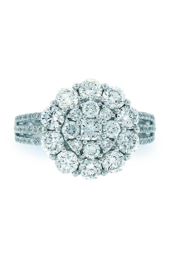 18K White Gold Vs Diamond 2.50Ct Ring Fine Jewelry