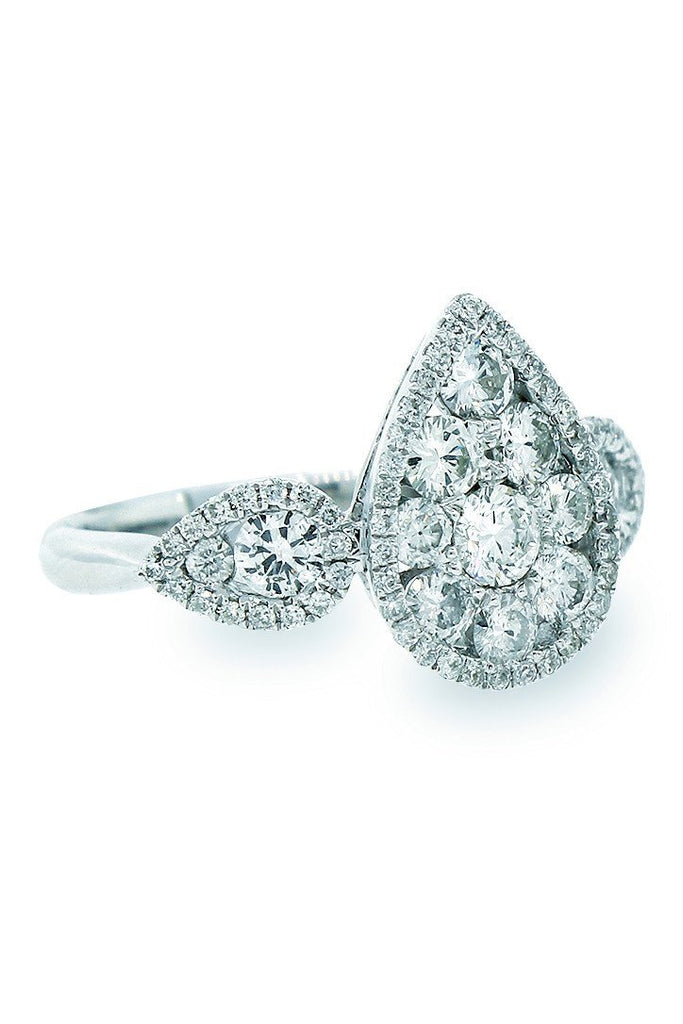 18K White Gold Vs Diamond 1.31Ct Ring Fine Jewelry