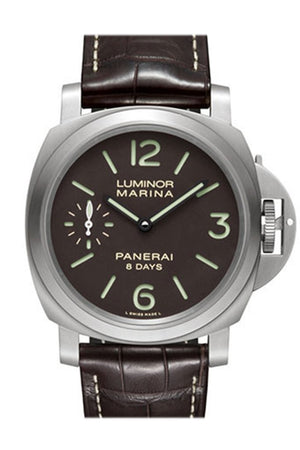 Panerai Luminor Marina 8 Days Titanio Mechanical Mens Watch Pam00564 Brown